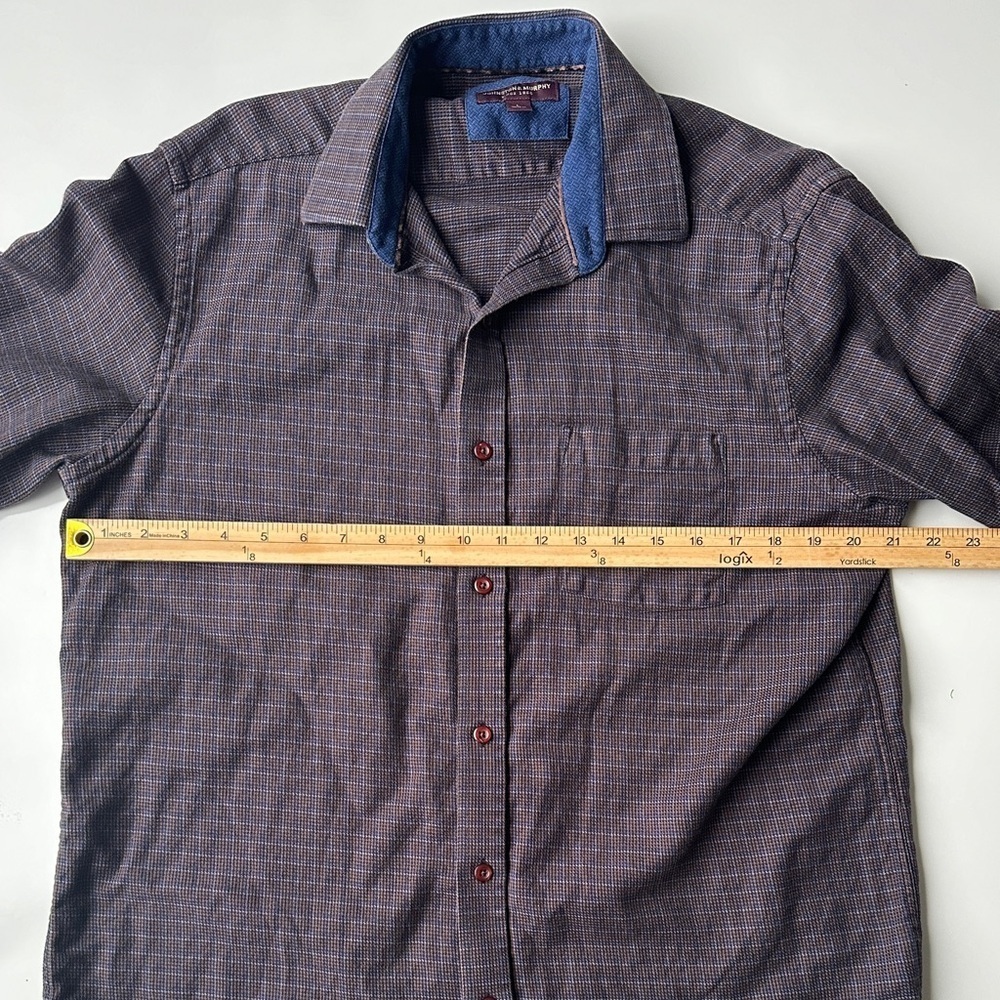 Johnston & Murphy Multicolor Plaid Soft 100% Cotton Button Up Shirt Men’s Large - Picture 4 of 6